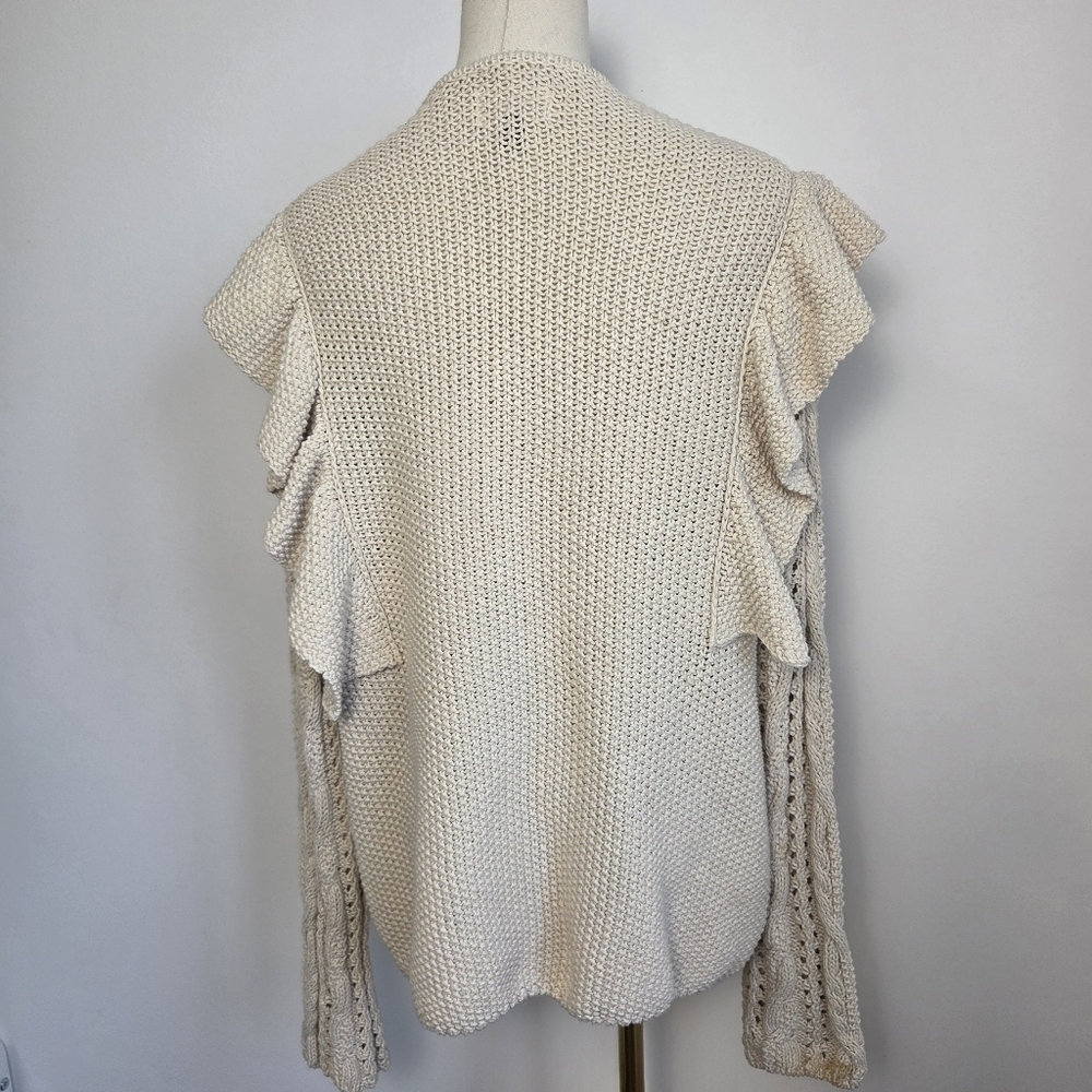 Universal Threads Ruffle Open Front Cotton Blend Cardigan - Picture 8 of 11